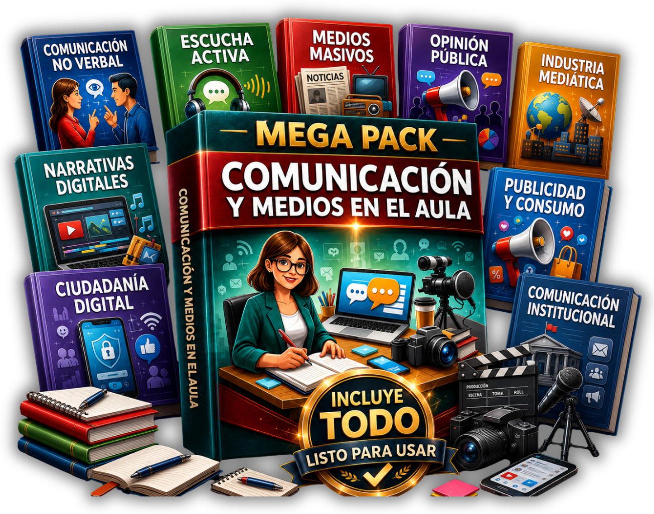 MEGA PACK COMUNICACIÓN Y MEDIOS EN EL AULA